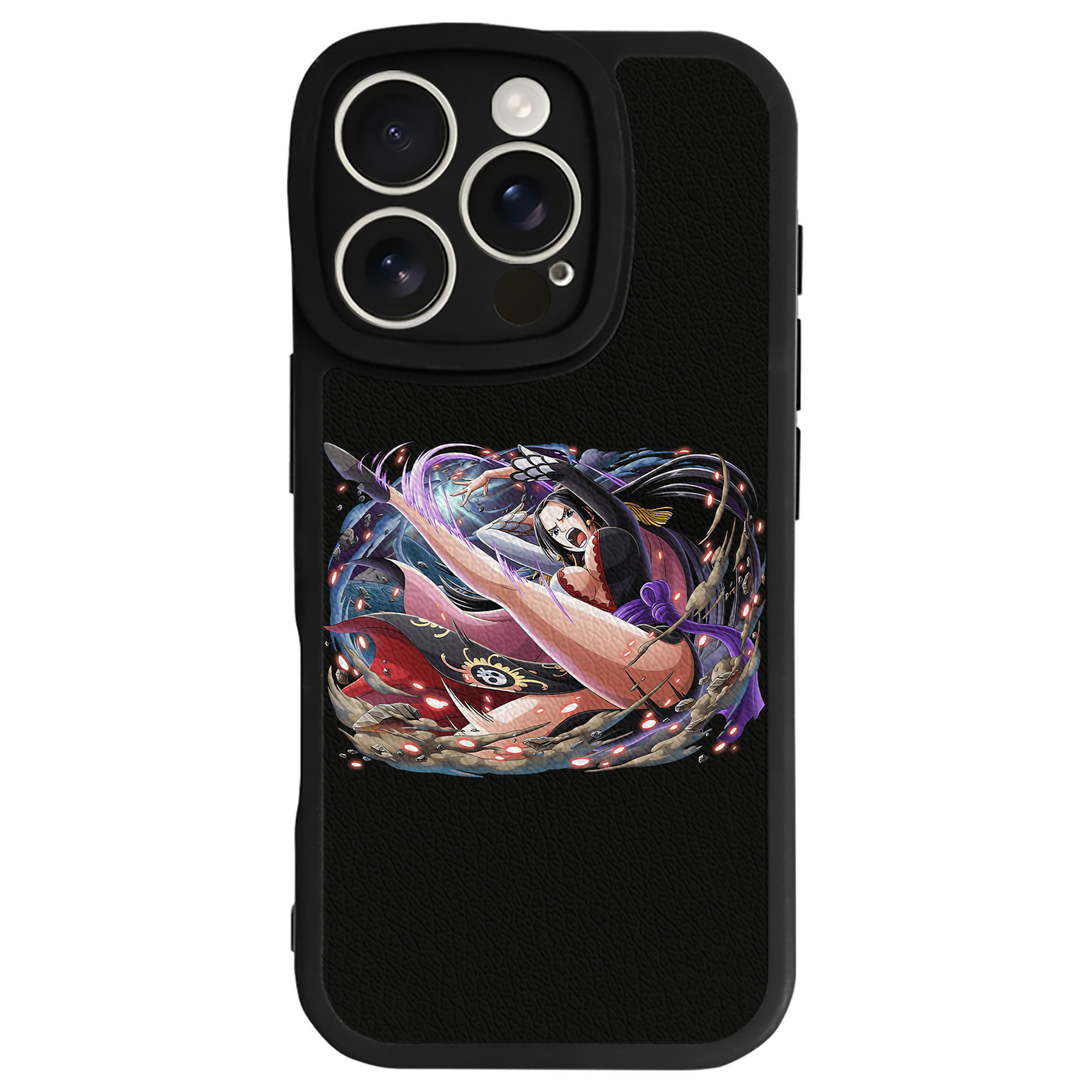 （画像用） ワンピース ボア・ハンコック ONE PIECE Boa·Hancock 【iPhone 16シリーズ対応】シリコンスマホケース（レザー調） 材質：シリコン
